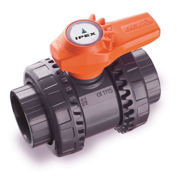 1/2" PVC TRUE UNION BALL VALVE, EPDM [SCH80 SOC]