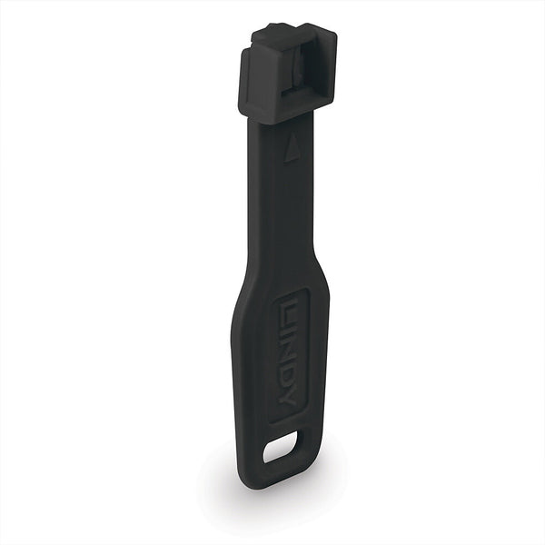 RJ45 Port Blocker, 10pcs + 1 Key, Black
