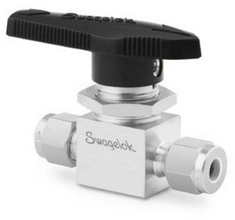 Stainless Steel 1-Piece 40 Series Ball Valve, 6.4 Cv, 3/4 in. Swagelok Tube Fitting