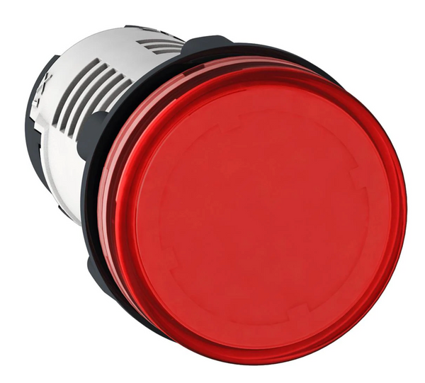Voyant pilote monolithique Harmony XB7, plastique, rouge, 22 mm, LED intégrée, 24 V CA/CC