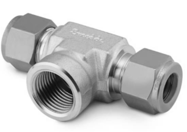SS-1210-3TTF – Female Branch Tee Fitting (3/4" Tube OD x 3/4" Female NPT Branch