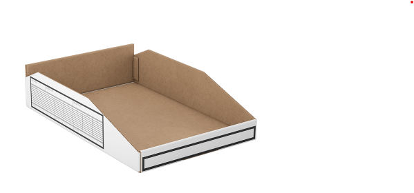 McMaster-Carr 5073T64 – Cardboard Bin Boxes, 12" W × 18" D × 4" H (5-Pack)