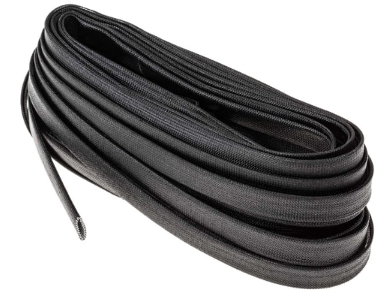Braided Fibreglass Natural Cable Sleeve, 6mm Diameter, 5m Length