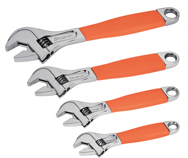 4 pc Flank Drive® Plus Adjustable Wrench Set (6–12") (Orange)
