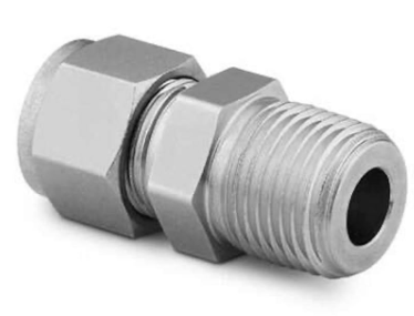 Stainless Steel Swagelok Tube Fitting, Male Connector, 1/2 in. Tube OD x 3/4 in. Male NPT