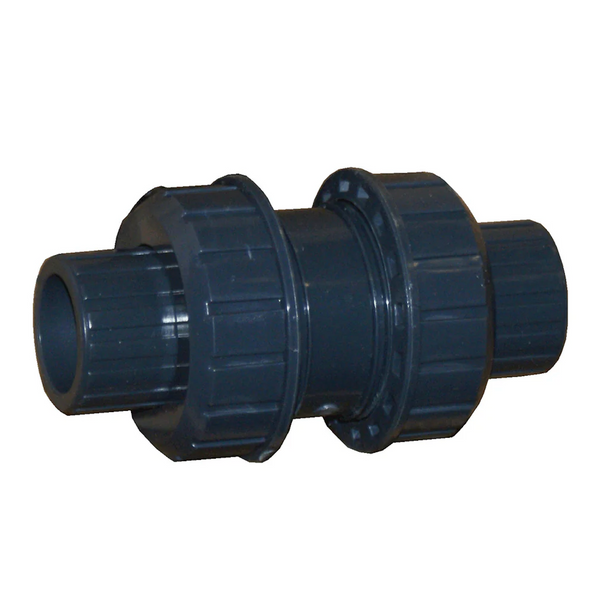TBA 1-1/2" PVC CHECK VALVE TRUE UNION, EPDM [SCH80 SOC]