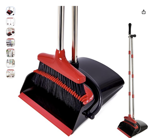 Long-Handled Broom & Dustpan Set
