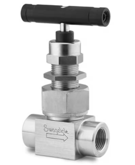 Stainless Steel Severe Service Union Bonnet Needle Valve, 2.4 Cv, 1/2 in. FNPT, Ball Stem, Grafoil Packing