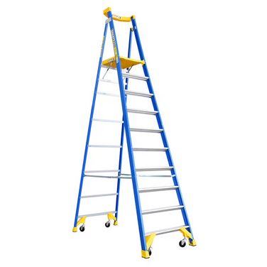 Bailey - FS13536 P170-10FG PLATFORM STEP LADDER C/W CASTOR WHEEL 170KG 10FT