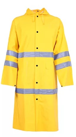 Hooded Long Reflective Raincoat