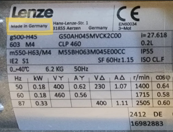 g500-H + m500 Helical Geared Motors