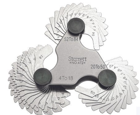 472 Screw Pitch Gage, 4-84 TPI, 51 Leave