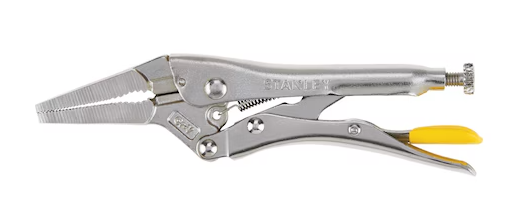 STANLEY 6.75 in Long Nose Locking Pliers