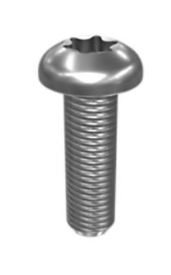 162-1451: No. 4 (.112)"-40 x 3/8" Rounded Pan Head Hexalobular Screw