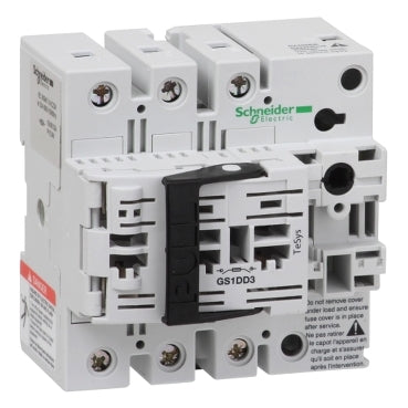Switch disconnector fuse, TeSys GS, 3P, 3NO, 32A, fuse type NFC, size 10x38mm