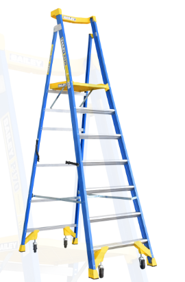 FS13534 P170-7FG PLATFORM STEP LADDER C/W CASTOR WHEEL 170KG 7FT