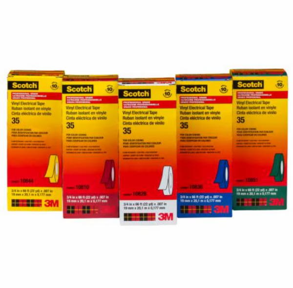 Scotch® Vinyl Color Coding Electrical Tape 35 – APSS Store