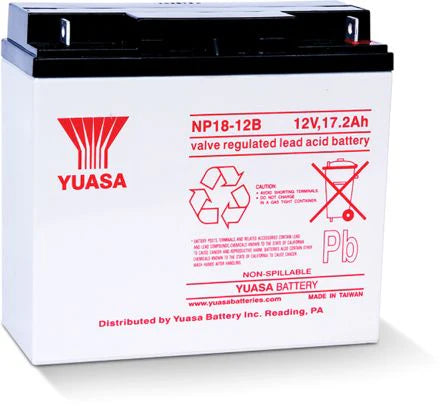 Yuasa NP18-12B Lead Acid Battery - 12V, 17.2Ah