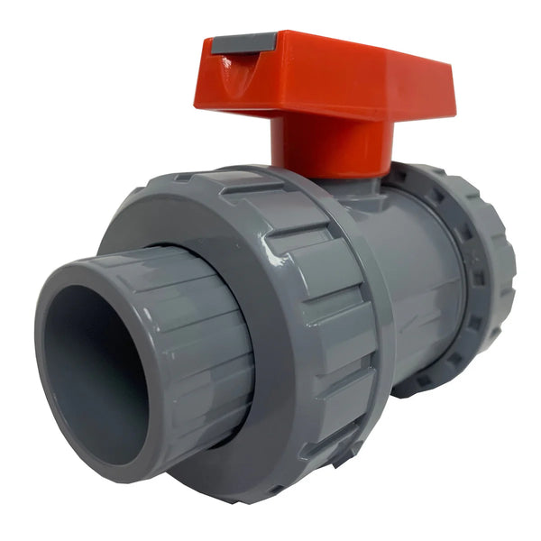 1-1/2" PVC TRUE UNION BALL VALVE, EPDM [SCH80 SOC]