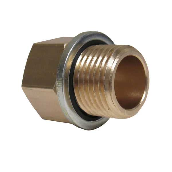Brass Adapter - 1 Inch NPT Female X 1 Inch BSPP Male with Sealing Washer
