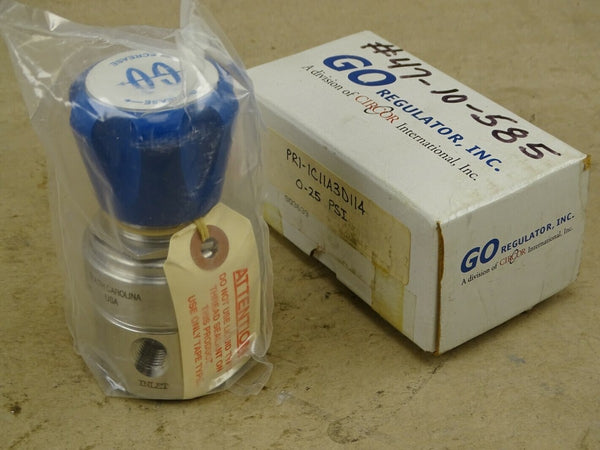 Pra Sign Regulator GO PR-1 Adjustable Pressure Reducing Regulator Precision Gas Control ...